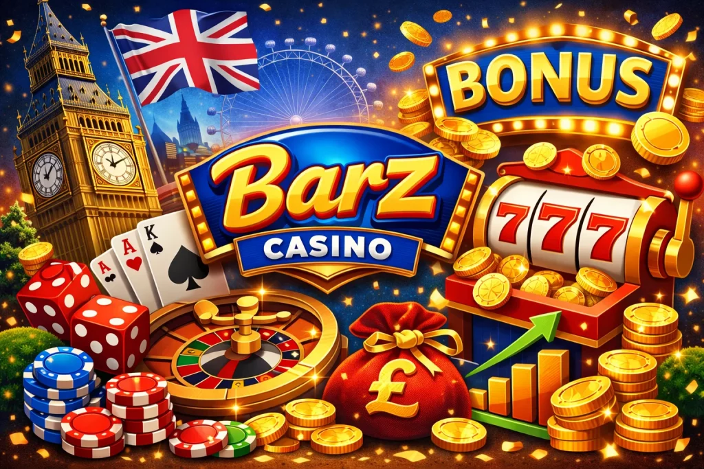 Barz Casino UK bonus overview with transparent casino promotions, responsible gambling focus, and British online casino environment