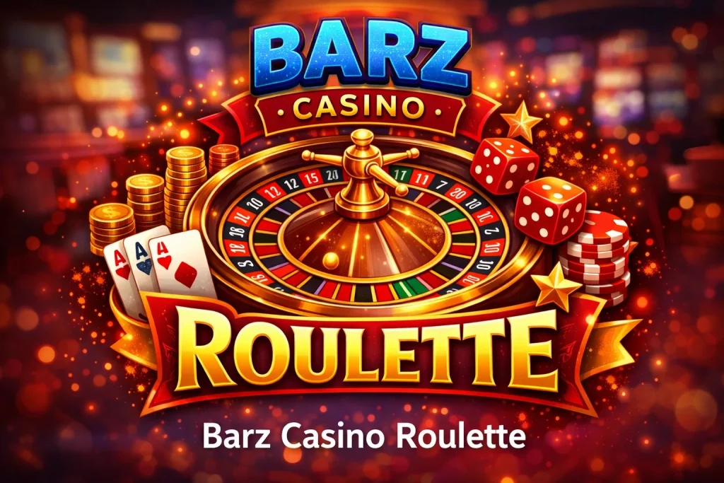 Barz Casino Roulette – online roulette gameplay, casino chips and roulette wheel illustration