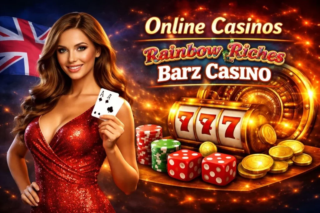 The banner image for Rainbow Riches Barz Casino has been updated with the British flag as requested. Let me know if you need any further adjustments!